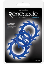 Набор из 3 синих эрекционных колец Renegade Gears - NS Novelties - в Екатеринбурге купить с доставкой