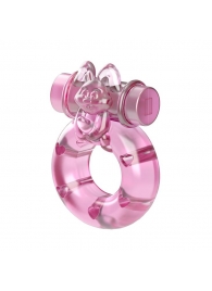 Розовое эрекционное кольцо с вибрацией Ring - Baile - в Екатеринбурге купить с доставкой