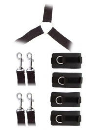 Комплект наручников и поножей LUXURIOUS BED RESTRAINT CUFF SET - Blush Novelties - купить с доставкой в Екатеринбурге