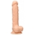 Телесный фаллоимитатор Silicone Dildo With Balls - 22,8 см. - Shots Media BV