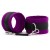 Фиолетово-черные наручники My rules на сцепке - БДСМ Арсенал - купить с доставкой в Екатеринбурге