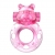 Розовое эрекционное виброкольцо на пенис Pink Bear - Baile - в Екатеринбурге купить с доставкой