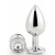 Серебристая анальная втулка с прозрачным кристаллом - 7,1 см. - Dream Toys - купить с доставкой в Екатеринбурге
