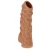 Телесная насадка с венками и открытой головкой Nude Sleeve L - 14 см. - KOKOS - в Екатеринбурге купить с доставкой