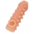 Телесная закрытая насадка с шариками Cock Sleeve Size M - 15,6 см. - KOKOS - в Екатеринбурге купить с доставкой