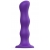 Фиолетовая насадка Strap-On-Me Dildo Geisha Balls size XL - Strap-on-me - купить с доставкой в Екатеринбурге