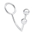 Кольцо на пенис с анальным стимулятором Two Bead Stainless Steel Anal Hook   Cock Ring - BlueLine - в Екатеринбурге купить с доставкой