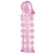Гелевая розовая насадка на фаллос с шипами - 12 см. - Toyfa Basic - в Екатеринбурге купить с доставкой