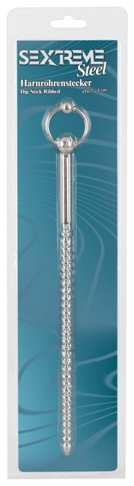 Винтовой уретральный зонд Sextreme Dip Stick Ribbed - 27,7 см. - Orion - купить с доставкой в Екатеринбурге