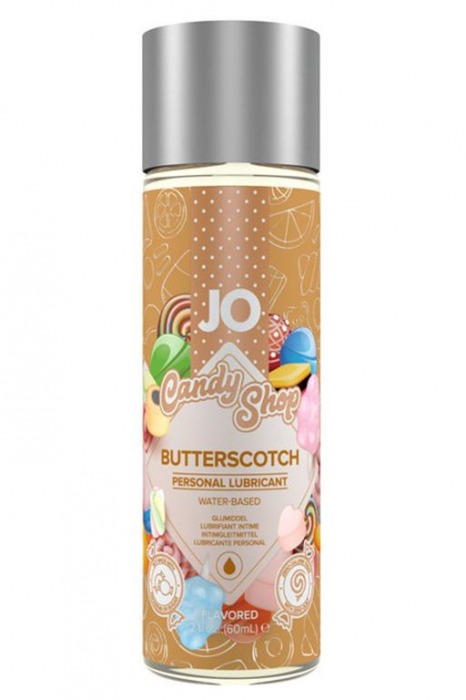 Смазка на водной основе Candy Shop Butterscotch с ароматом ирисок - 60 мл. - System JO - купить с доставкой в Екатеринбурге