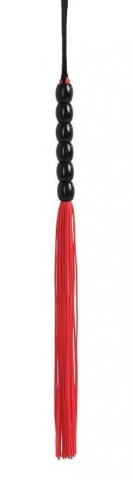 Красно-черная силиконовая мини-плеть - 22 см. - Джага-Джага - купить с доставкой в Екатеринбурге