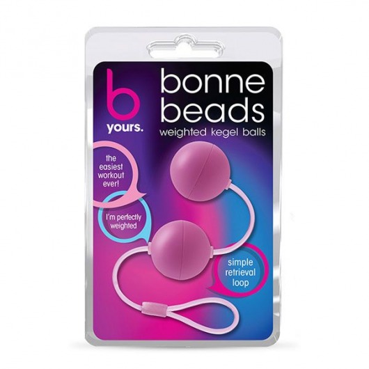 Розовые вагинальные шарики Bonne Beads - Blush Novelties