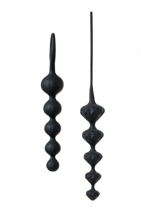 Набор из 2 чёрных анальных цепочек Satisfyer Beads - Satisfyer