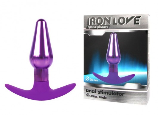 Анальная пробка-конус фиолетового цвета - 9,6 см. - Bior toys