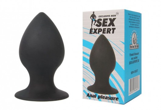 Чёрная анальная пробка Sex Expert - 7 см. - Bior toys