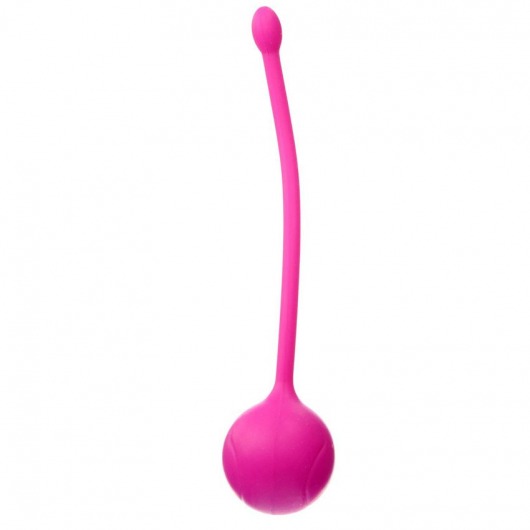 Розовый металлический шарик с хвостиком в силиконовой оболочке - Erokay