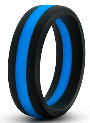 Черно-синее эрекционное кольцо Silicone Go Pro Cock Ring - Blush Novelties - в Екатеринбурге купить с доставкой