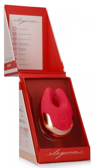 Красный клиторальный стимулятор Lavish - 8,9 см. - Shots Media BV