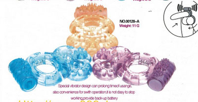 Голубое эрекционное кольцо с вибратором и подхватыванием мошонки - Sextoy 2011 - в Екатеринбурге купить с доставкой