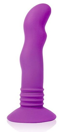 Фиолетовый вибромассажер Cosmo на присоске - 12 см. - Bior toys