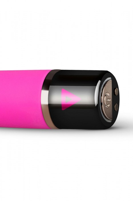 Розовый силиконовый вибратор Lil Rabbit с ушками - 13 см. - EDC