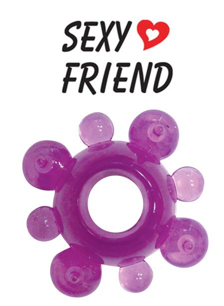 Фиолетовое эрекционное кольцо Sexy Friend - 1137 - в Екатеринбурге купить с доставкой