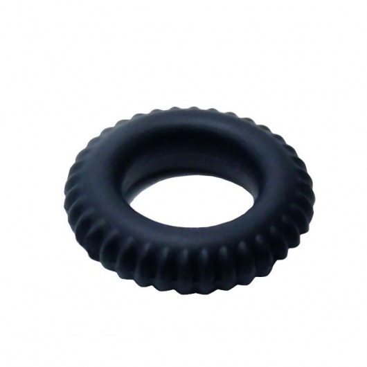 Черное силиконовое эрекционное кольцо-шина Sex Expert - Sex Expert - в Екатеринбурге купить с доставкой