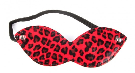Красная маска на резиночке с леопардовыми пятнышками - Notabu - купить с доставкой в Екатеринбурге