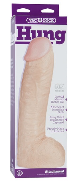 Огромная насадка-реалистик Vac-U-Lock Realistic Hung - 31,7 см. - Doc Johnson - купить с доставкой в Екатеринбурге