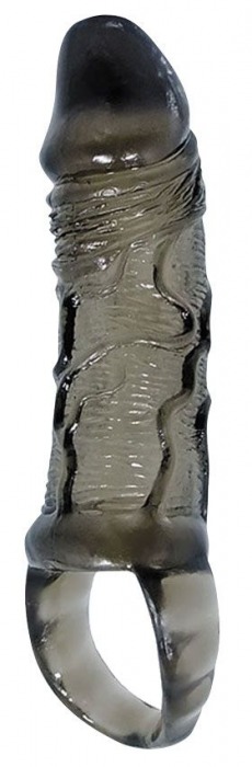 Закрытая насадка на фаллос с кольцом для мошонки - 15 см. - Sex Expert - в Екатеринбурге купить с доставкой