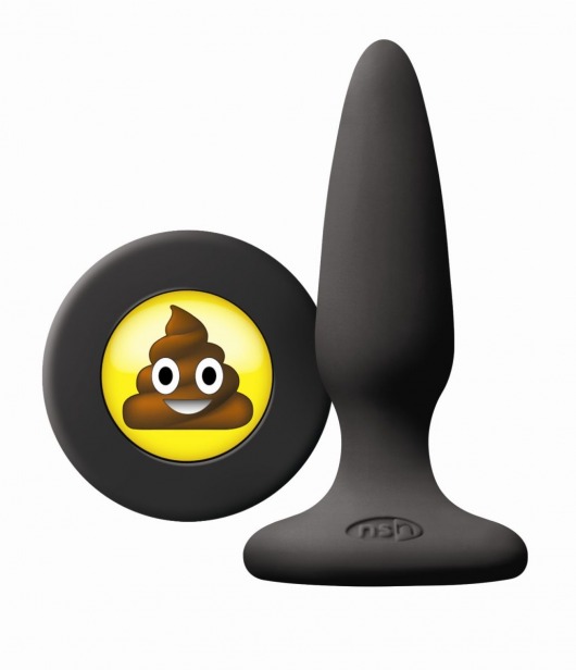 Черная силиконовая пробка Emoji SHT - 8,6 см. - NS Novelties - купить с доставкой в Екатеринбурге