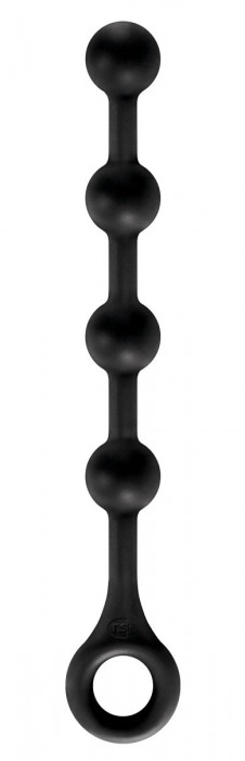 Черная цепочка анальных шариков  Soft Balls Jr. - 29 см. - NS Novelties