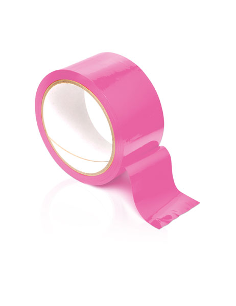 Розовая самоклеющаяся лента для связывания Pleasure Tape - 10,6 м. - Pipedream - купить с доставкой в Екатеринбурге