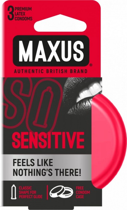 Ультратонкие презервативы в железном кейсе MAXUS Sensitive - 3 шт. - Maxus - купить с доставкой в Екатеринбурге
