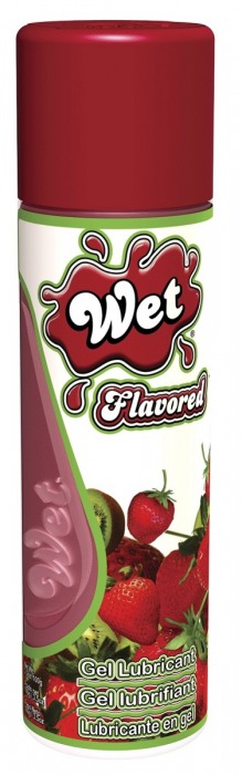 Лубрикант Wet Flavored Kiwi Strawberry с ароматом киви и клубники - 106 мл. - Wet International Inc. - купить с доставкой в Екатеринбурге