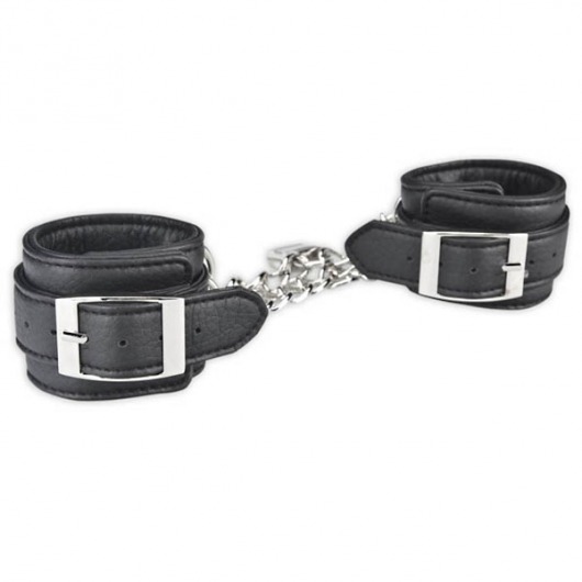 Кожаные наручники на цепи - Lux Fetish - купить с доставкой в Екатеринбурге