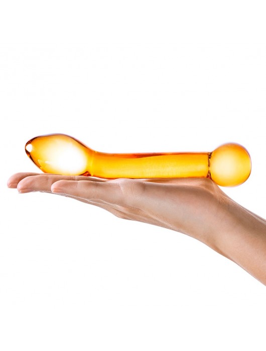 Золостистый стеклянный стимулятор простаты, 17 см. - Glas - в Екатеринбурге купить с доставкой