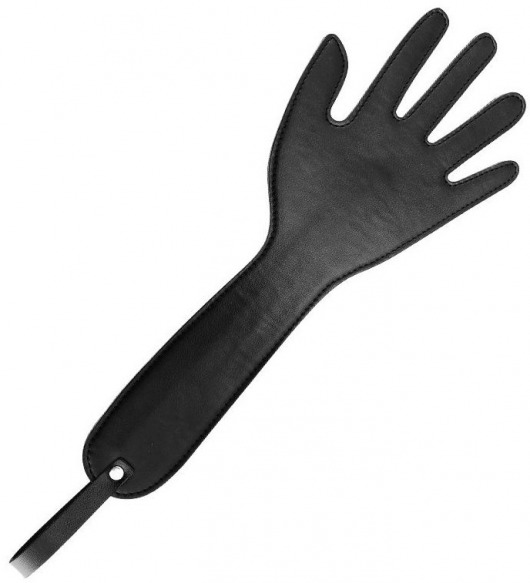 Черная шлепалка с виде ладони с удлиненной ручкой - 36 см. - Bior toys - купить с доставкой в Екатеринбурге