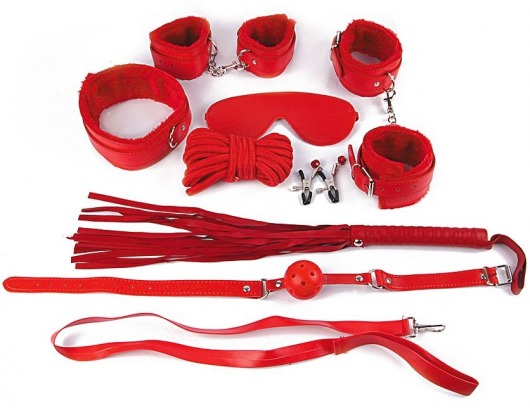 Пикантный красный набор БДСМ - Notabu - купить с доставкой в Екатеринбурге