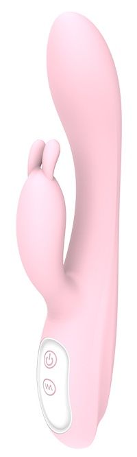 Розовый вибратор HEATING BUNNY с функцией нагрева - 18,5 см. - Dream Toys