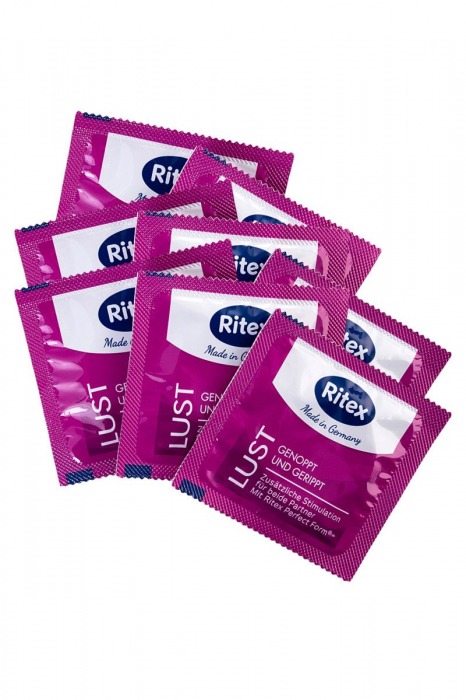 Рифленые презервативы RITEX LUST с пупырышками - 8 шт. - RITEX - купить с доставкой в Екатеринбурге