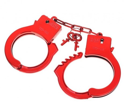 Красные пластиковые наручники  Блеск - Сима-Ленд - купить с доставкой в Екатеринбурге
