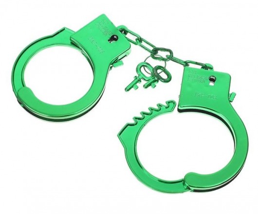 Зеленые пластиковые наручники  Блеск - Сима-Ленд - купить с доставкой в Екатеринбурге