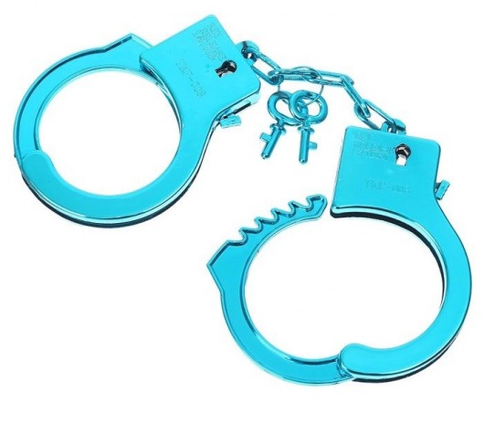 Голубые пластиковые наручники  Блеск - Сима-Ленд - купить с доставкой в Екатеринбурге