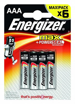 Батарейки Energizer MAX E92/AAA1,5V - 6 шт. - Energizer - купить с доставкой в Екатеринбурге
