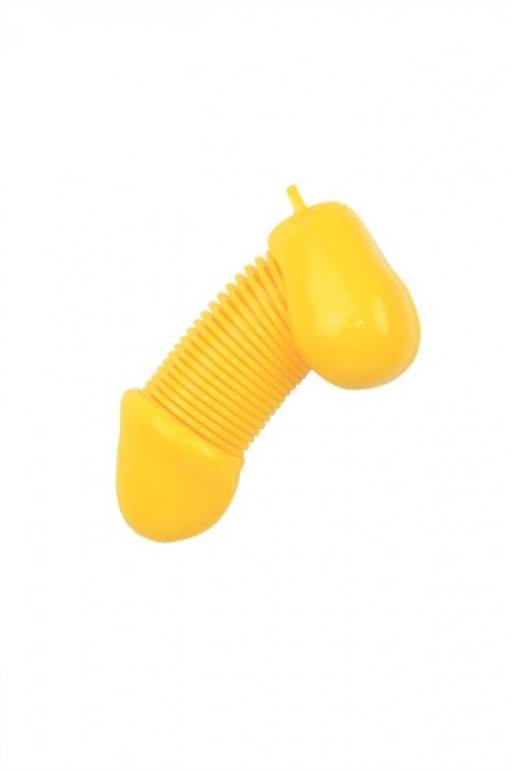 Желтый брелок для ключей в форме пениса - Romfun - купить с доставкой в Екатеринбурге