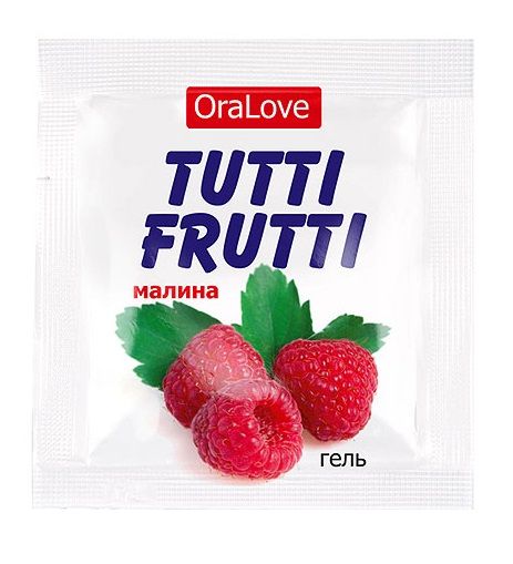 Пробник гель-смазки Tutti-frutti с малиновым вкусом - 4 гр. - Биоритм - купить с доставкой в Екатеринбурге