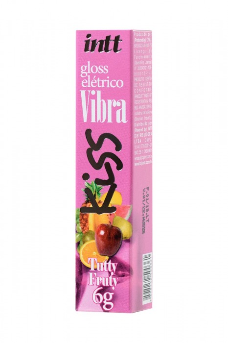 Блеск для губ GLOSS VIBE Tutti-frutti с фруктовым ароматом и эффектом вибрации - 6 гр. -  - Магазин феромонов в Екатеринбурге