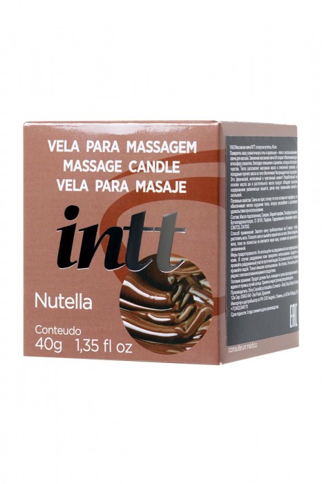 Массажная свеча для поцелуев Nutella с ароматом Нутеллы - 30 гр. - INTT - купить с доставкой в Екатеринбурге