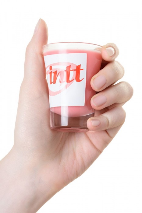 Массажная свеча для поцелуев Strawberry с ароматом клубники - 30 гр. - INTT - купить с доставкой в Екатеринбурге